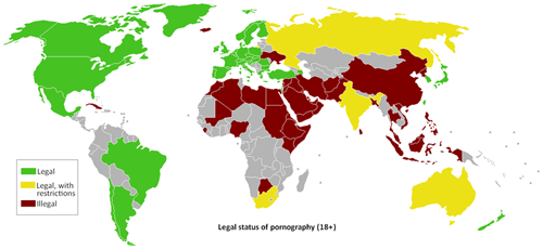 Legal status of porno